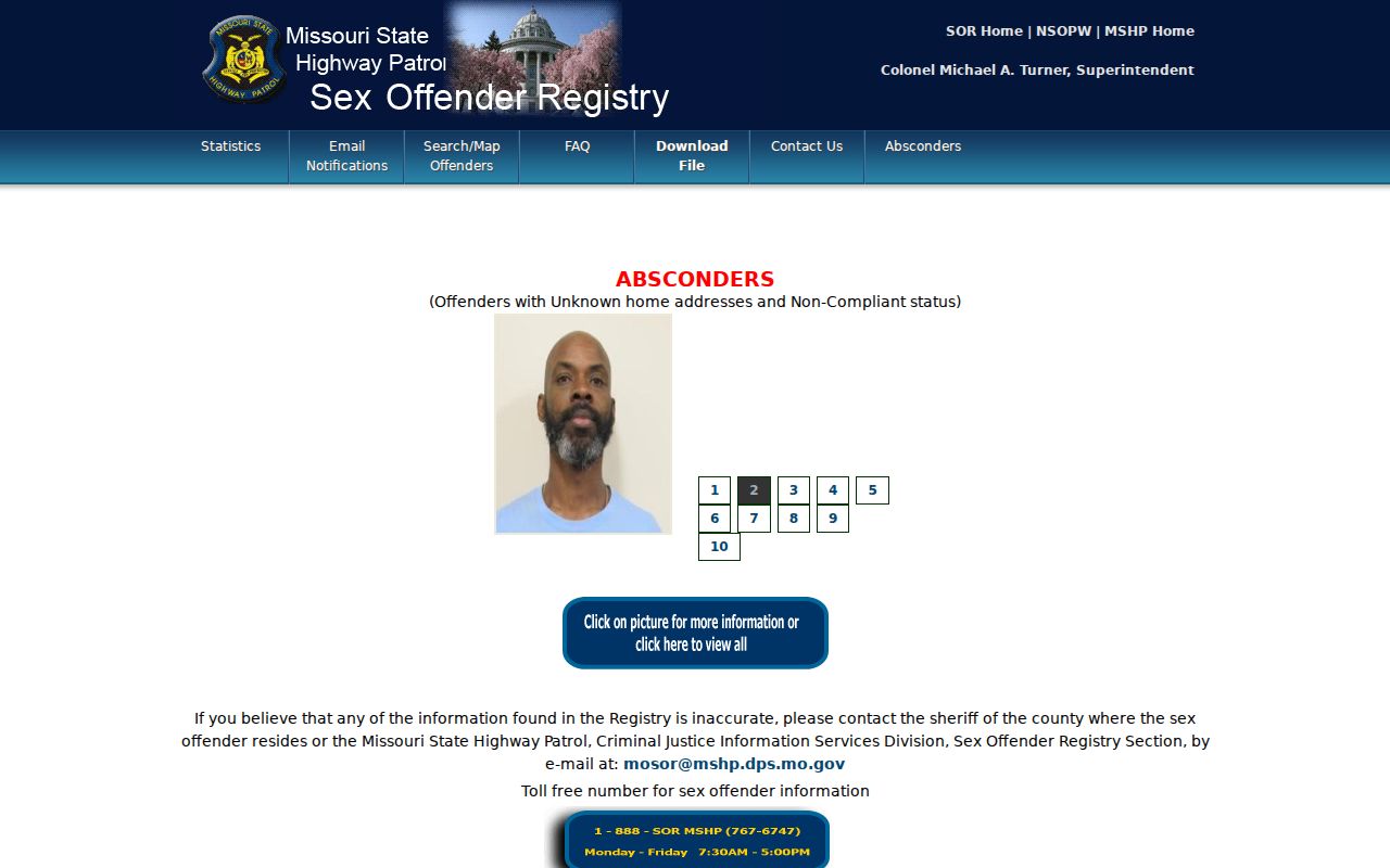 Dent County sex offender name and address search interface